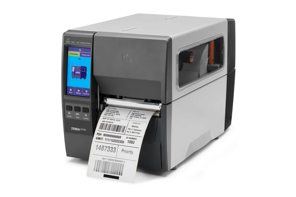 Zebra ZT231D Direct Thermal Industrial Printer Angled View 92180 1